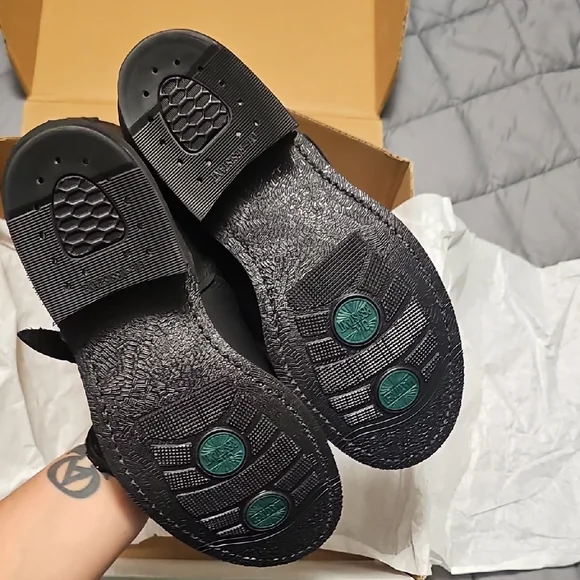 NIB 9.5 Women's Frye Black Leather Engineer Boots - Picture 4 of 8